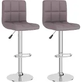 vidaXL Barkrukken 2 st stof taupe