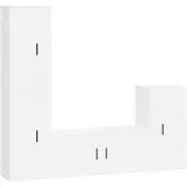 Syfax 4-delige Tv-meubelset bewerkt hout wit