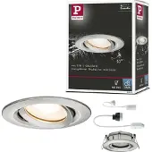 Paulmann Inbouwspot Nova 35W kantelbaar Ø93 mm IP65 geborsteld staal Energieklasse A++