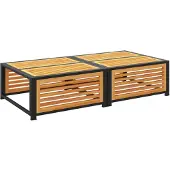 vidaXL Tuintafel met kruk massief acaciahout