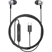 Swissten , In-ear USB-C hoofdtelefoon met geïntegreerde microfoon, 1,2 meter, zwart/zilver