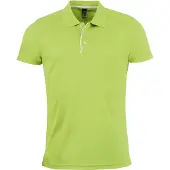 Sols Heren Performer korte mouw Pique Polo Shirt (Appelgroen)
