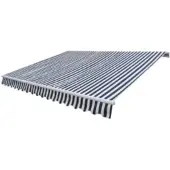 vidaXL Luifel gemotoriseerd uitschuifbaar 600 cm blauw/wit