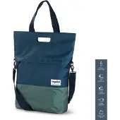 URBAN PROOF Gerecyclede shopper fietstas 20 liter - blauw/groen