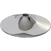 Mendler Voetplaat, voet voor barkruk, barkruk, draaistoel, eetkamerstoel, chroom Ø 45 cm