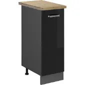 Vicco R-Line Apotheekkast – 30 cm, WB Eik Zwart hoogglans