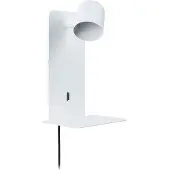 Paulmann Wandlamp Malena USB, wit / opaal, Slaapkamer, metaal, wandlamp