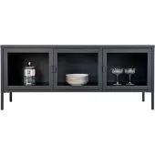 Ebuy24 TV-meubel Brisbane | staal zwart 130x55x40 cm tv-meubels | NADUVI