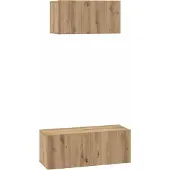 Syfax Tv-meubelset 2 pcs Artisan Eiken Bewerkt hout
