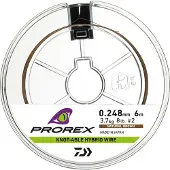 Daiwa Hybr. Draad, knoopbaar, 6 meter, 3,7 kg, 0,248 mm, bruin, staaldraad
