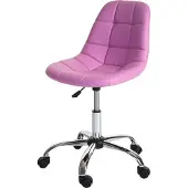 MCW Bureaustoel -A60, bureaustoel, werkkruk, schelp zitting kunstleer ~ roze