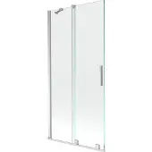 Mexen Velar badwand 2-delig schuifbaar 90 x 150 , transparant, chroom - 896-090-000-01-01