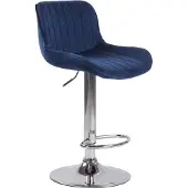 CLP barkruk Lentini, fluweel, draaibaar, met hoogteverstelling | Kleur: zwart, frame: chroom
