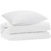 vidaXL Beddengoedset met kussens, 2 stuks, wit, microvezel