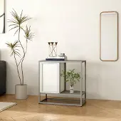 En.casa Sideboard Burlöv dressoir 70x72x35 cm grijs en wit []