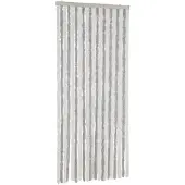 vidaXL Vliegengordijn 90x220 cm chenille lichtgrijs en wit