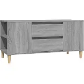 Syfax Tv-meubel 102x44,5x50 cm bewerkt hout grijs sonoma eikenkleurig
