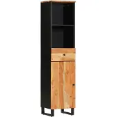 vidaXL Badkamerwandkast 38x33x160 cm massief acaciahout