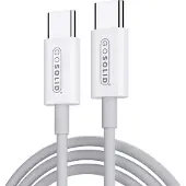 GO SOLID! USB-C naar USB-C Kabel 100W Fast Charge 1M Wit