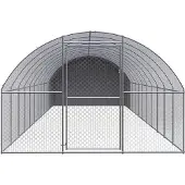 vidaXL Kippenren 3x12x2 m gegalvaniseerd staal