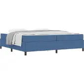 vidaXL Bedframe met matras Blauw 200 x 200 cm Stof