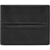Fossil portemonnee Roger Bifold With Flip ID Black zwart