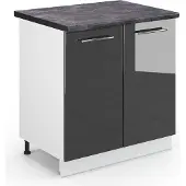 Vicco Fame-Line Wastafelkast – 80 cm, WB Antraciet Antraciet Hoogglans