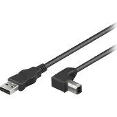 Techly USB-kabel 3 m USB 2.0 USB A USB B Zwart