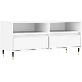 Syfax Tv-meubel 100x34,5x44,5 cm bewerkt hout wit
