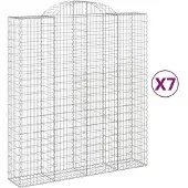 vidaXL Schanskorven 7 st gewelfd 200x50x220/240 cm ijzer