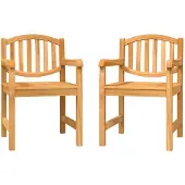 vidaXL Tuinstoelen 2 st 58x59x88 cm massief teakhout