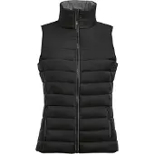 Sols Vrouwen/dames Golfkussen Gewatteerde Waterafstotende Bodywarmer/Gilet (Zwart)