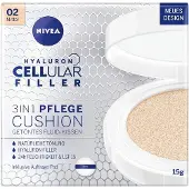 Nivea Gezichtsverzorging Make-up Gekleurd vloeistofkussen Hyaluron cellulaire Filler 3-in-1 verzorgingskussen No. 02 Mittel 15 ml