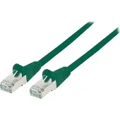 Intellinet 350655 RJ45 Netwerkkabel, patchkabel CAT 6A S/FTP 7.50 m Groen Folie afscherming, Afscherming gevlochten, Halogeenvrij 1 stuk(s)