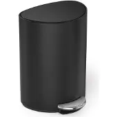 Simplehuman Prullenbak Halfrond Matzwart 6L