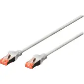 Digitus DK-1644-100-5: Patchkabel Cat. 6, S/FTP, 10,0 meter, grijs, set van 5