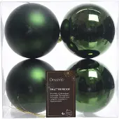 Décoris Kerstballen set | | Ø 10 cm | 4 stuks (Groen)