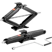 Vevor RV schaarkrik met handkruk &amp; dopsleutel &amp; waterpas (2 stuks) stabilisator nivellering 103-595 mm hefhoogte stabilisatorkrik 4082 kg laadvermogen