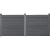 Neu.holz HKC Schuttingpaneel met palen grijs 165x314 cm
