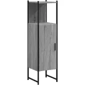 vidaXL Badkamerkast 33x33x120,5 cm bewerkt hout grijs sonoma eiken
