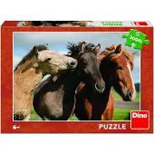 Dino Bikes Dino puzzel - 3 prachtige paarden - 300 xl stukjes