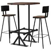 Prolenta Maison Exclusive - Barset, 3-delig, massief gerecycled hout