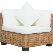Syfax Hoekbank met kussens natuurlijk rattan