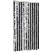 vidaXL Vliegenhor met grijze en zwarte chenille, 100x200 cm