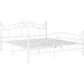 vidaXL Bedframe metaal wit 160x200 cm