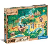 Clementoni - Disney Het Jungleboek Collectie Boek-1000 Stukken-Puzzel, Horizontaal, Leuk voor Volwassenen, Gemaakt in Italië, Multikleur, 39816