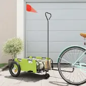 Prolenta Maison Exclusive - Fietsaanhanger. Groen, gemaakt van Oxford-stof en metaal