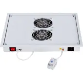 Triton ventilator, 220V/30W, 2 ventilatoren, thermostaat, grijs