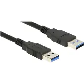 DeLOCK 85061 USB-kabel USB 3.2 Gen1 USB-A stekker, USB-A stekker 1.50 m Zwart