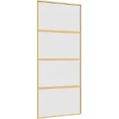vidaXL Schuifdeur 90x205 cm mat ESG-glas en aluminium goudkleurig